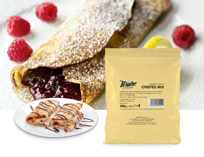 Powdered mix for crêpes 